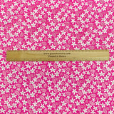 Pound A Metre 3 Metres Luxury Printed Polyester Cotton – 44" Wide- (Pink Flower)