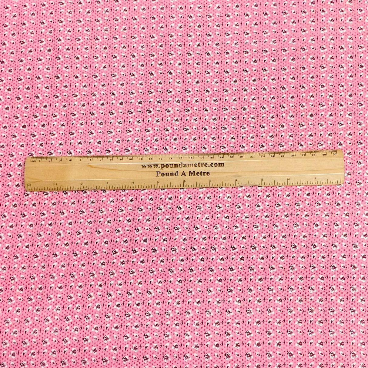 Pound A Metre 3 Metres Luxury Printed Polyester Cotton – 44" Wide- (Pink)