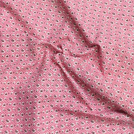 Pound A Metre 3 Metres Luxury Printed Polyester Cotton – 44" Wide- (Pink)