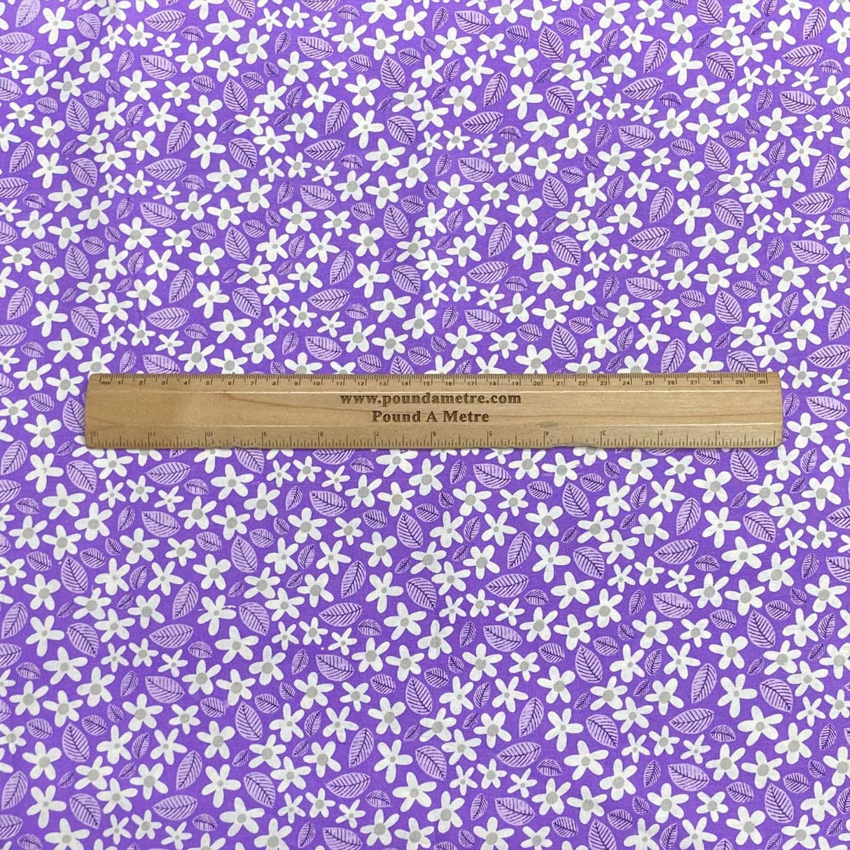 Pound A Metre 3 Metres Luxury Printed Polyester Cotton – 44" Wide- (Purple Flower)