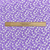 Pound A Metre 3 Metres Luxury Printed Polyester Cotton – 44" Wide- (Purple Flower)