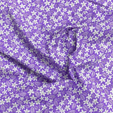 Pound A Metre 3 Metres Luxury Printed Polyester Cotton – 44" Wide- (Purple Flower)