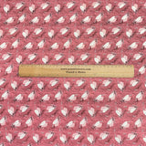 Pound A Metre 3 Metres Luxury Printed Polyester Cotton – 44" Wide- (Red Leaf)