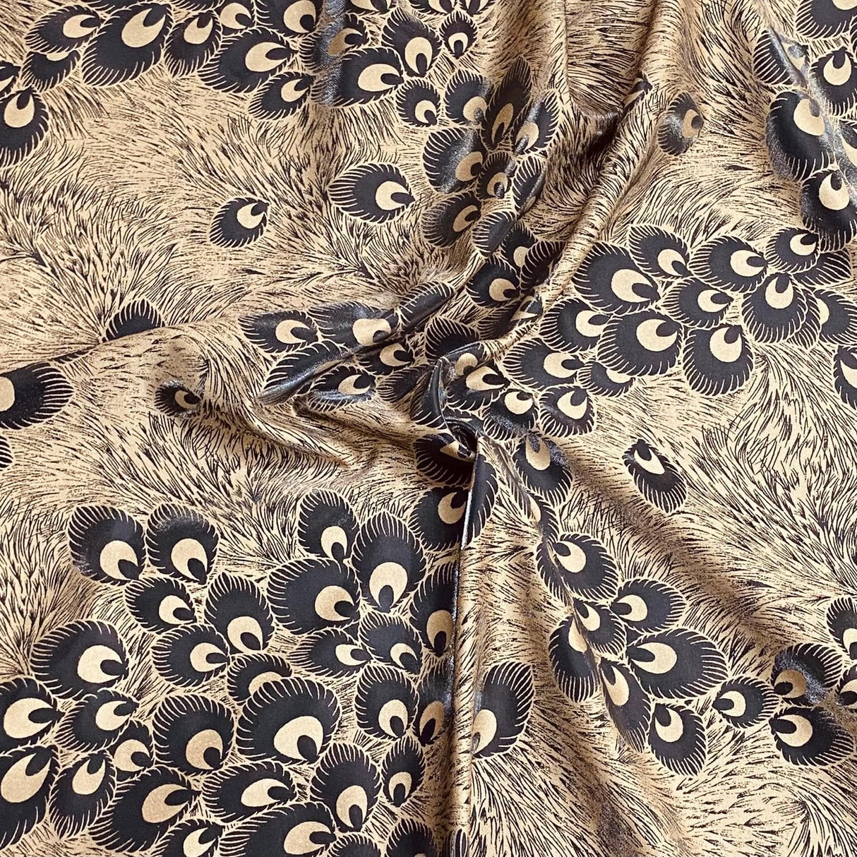 Pound A Metre 3 Metres Luxury Satin-Effect Suede Fabric- 60'' Wide - (Brown Peacock) (EOL)