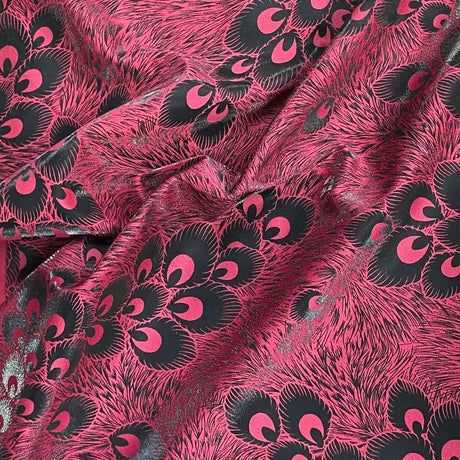 Pound A Metre 3 Metres Luxury Satin-Effect Suede Fabric- 60'' Wide - (Maroon Peacock)