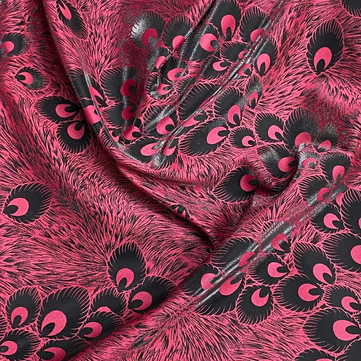 Pound A Metre 3 Metres Luxury Satin-Effect Suede Fabric- 60'' Wide - (Wine Peacock) (EOL)