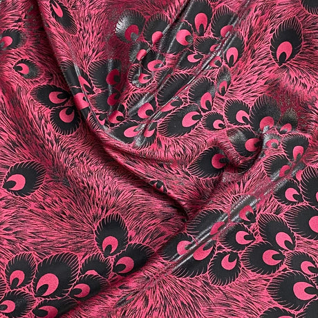 Pound A Metre 3 Metres Luxury Satin-Effect Suede Fabric- 60'' Wide - (Wine Peacock) (EOL)