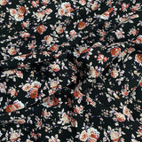 Pound A Metre 3 Metres 3 Metres Luxury Soft Heavy Printed Crepe - 55" Wide (Black)