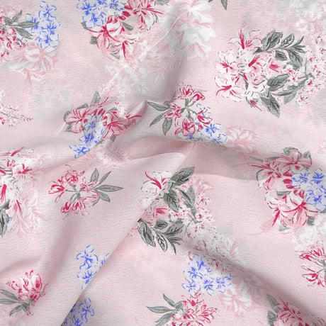 Pound A Metre 3 Metres 3 Metres Luxury Soft Heavy Printed Crepe - 55" Wide (Flower)
