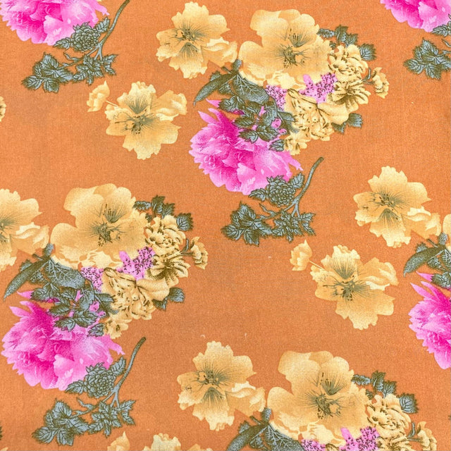 Pound A Metre 3 Metres 3 Metres Luxury Soft Heavy Printed Crepe - 55" Wide (Garden)