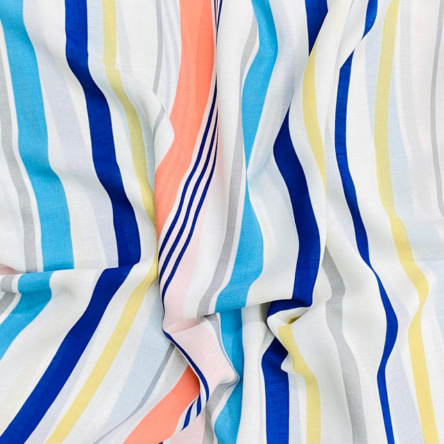 Pound A Metre 3 Metres 3 Metres Luxury Soft Heavy Printed Crepe - 55" Wide (Lines)