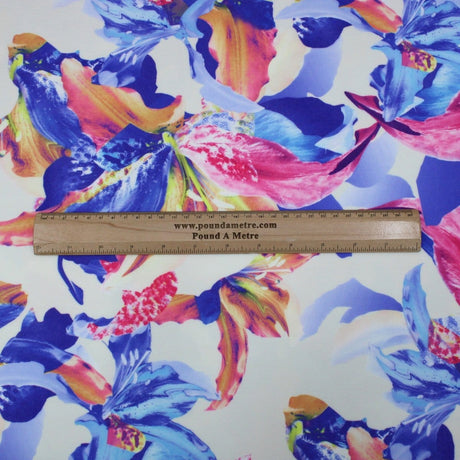 Pound A Metre 3 Metres 3 Metres Luxury Soft Ponte Scuba - 55" Wide (Floral)