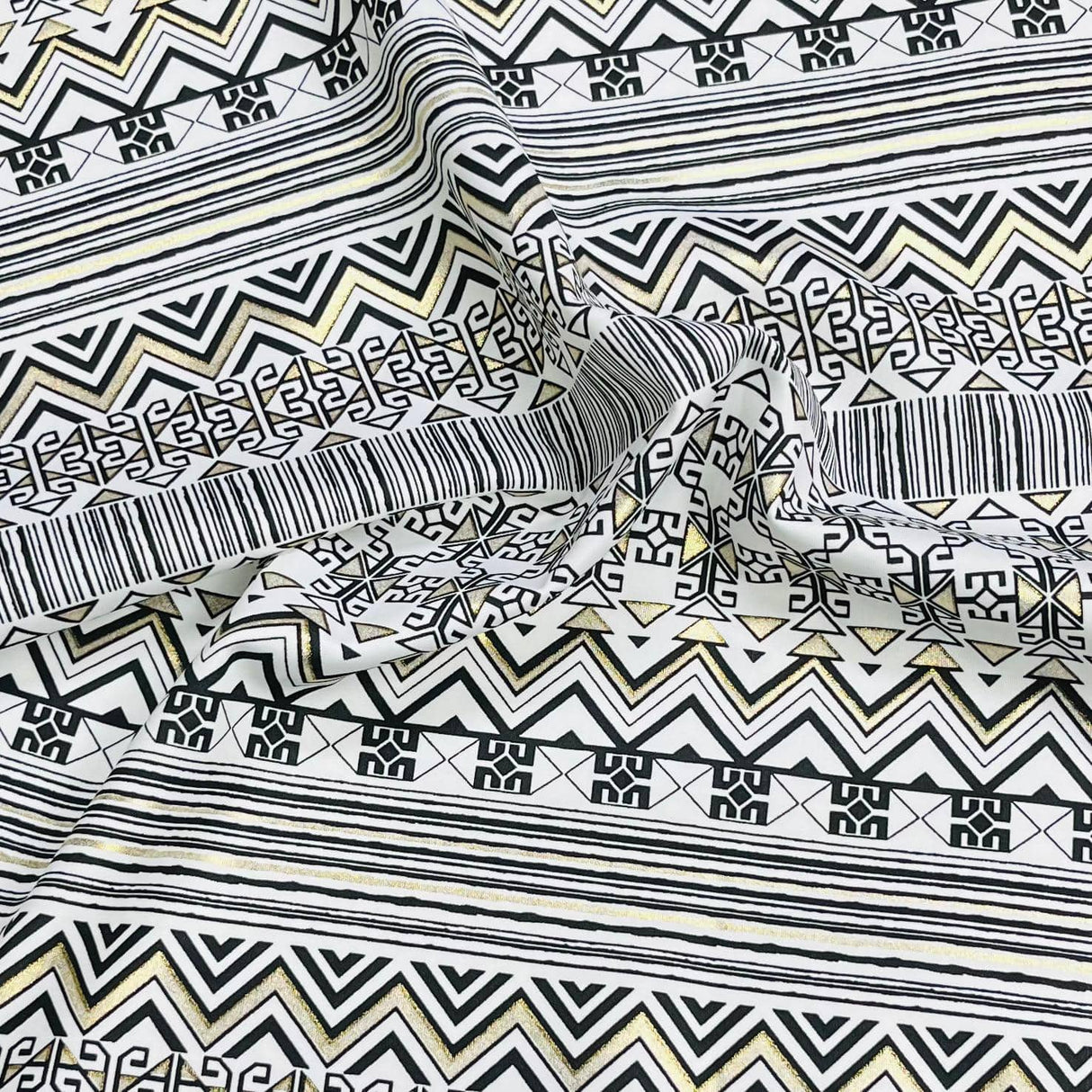 Pound A Metre 3 Metres 3 Metres Luxury Soft Ponte Scuba - 55" Wide (Gold Foil)