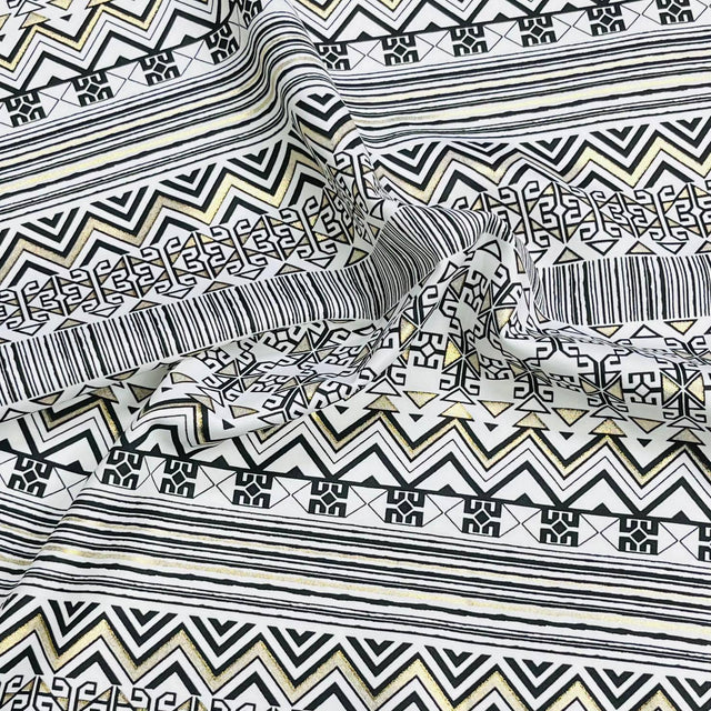 Pound A Metre 3 Metres 3 Metres Luxury Soft Ponte Scuba - 55" Wide (Gold Foil)