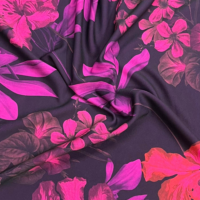 Pound A Metre 3 Metres 3 Metres Luxury Soft Ponte Scuba - 55" Wide (Night Garden) (EOL)