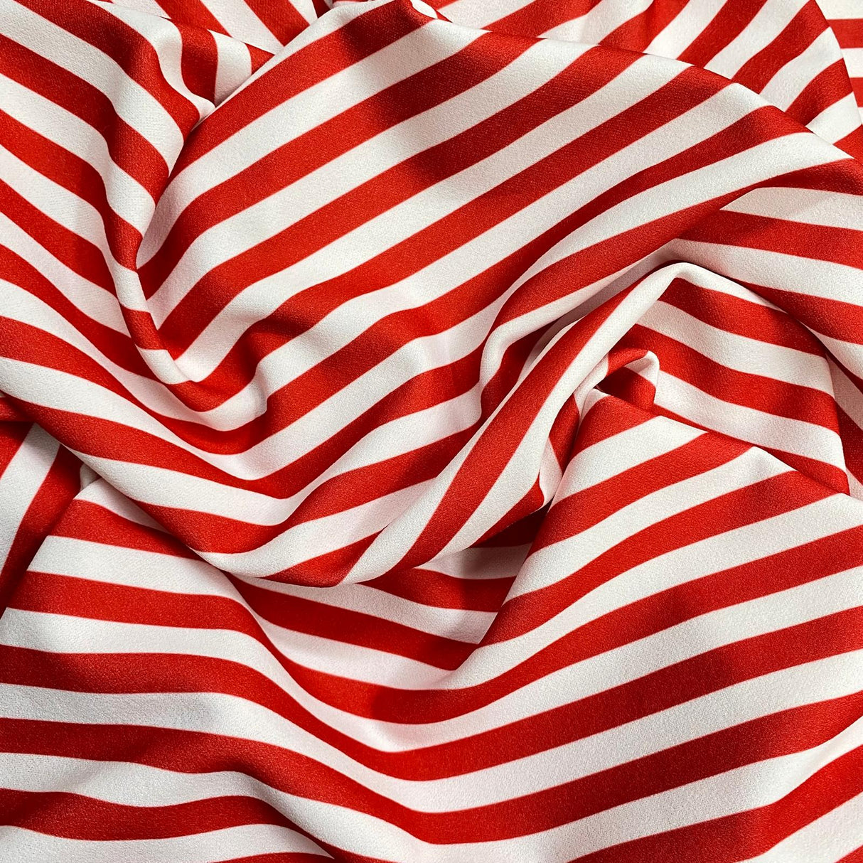 Pound A Metre 3 Metres 3 Metres Luxury Soft Ponte Scuba - 55" Wide (Red & White)