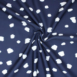 Pound A Metre 3 Metres 3 Metres Luxury Soft Ponte Scuba - 55" Wide (Spots Navy)