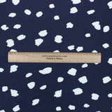 Pound A Metre 3 Metres 3 Metres Luxury Soft Ponte Scuba - 55" Wide (Spots Navy)