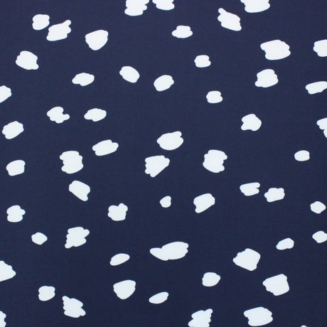 Pound A Metre 3 Metres 3 Metres Luxury Soft Ponte Scuba - 55" Wide (Spots Navy)