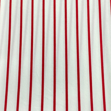 Pound A Metre 3 Metres 3 Metres Luxury Soft Ponte Scuba - 55" Wide (White & Red)