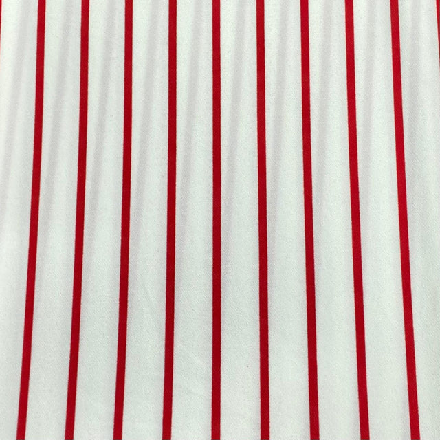 Pound A Metre 3 Metres 3 Metres Luxury Soft Ponte Scuba - 55" Wide (White & Red)