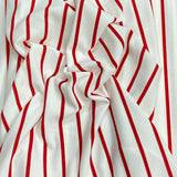 Pound A Metre 3 Metres 3 Metres Luxury Soft Ponte Scuba - 55" Wide (White & Red)