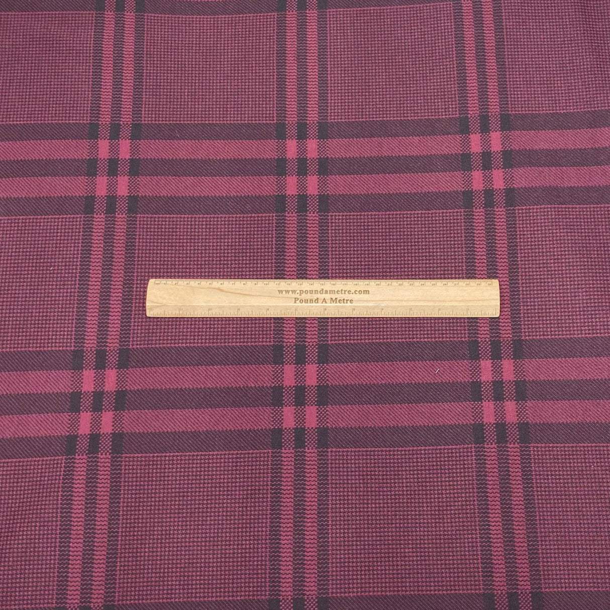 Pound A Metre 3 Metres 3 Metres Luxury Soft Printed Ponte Scuba - 55" Wide (Maroon & Black)
