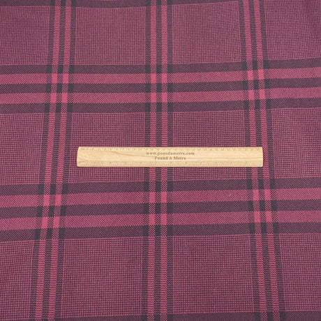 Pound A Metre 3 Metres 3 Metres Luxury Soft Printed Ponte Scuba - 55" Wide (Maroon & Black)