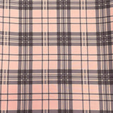 Pound A Metre 3 Metres Luxury Soft Printed Ponte Scuba - 55" Wide - (Pink Checks)