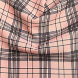Pound A Metre 3 Metres Luxury Soft Printed Ponte Scuba - 55" Wide - (Pink Checks)