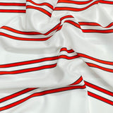 Pound A Metre 3 Metres Luxury Soft Printed Ponte Scuba - 55" Wide - (Red & White)