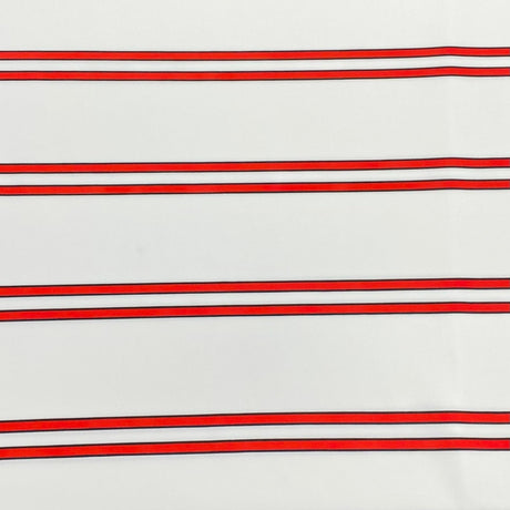 Pound A Metre 3 Metres Luxury Soft Printed Ponte Scuba - 55" Wide - (Red & White)
