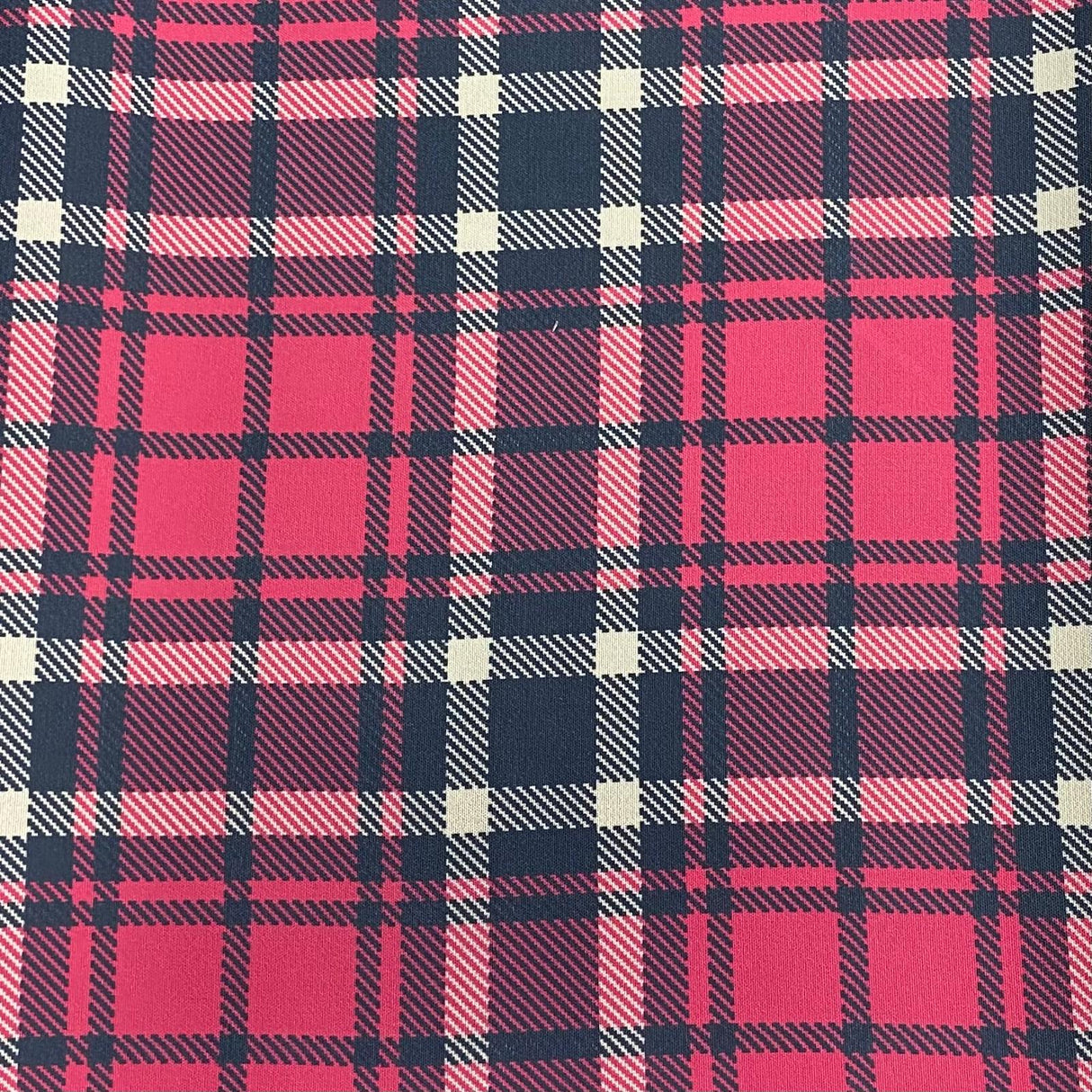 Pound A Metre 3 Metres Luxury Soft Printed Ponte Scuba - 55" Wide - (Tartan)