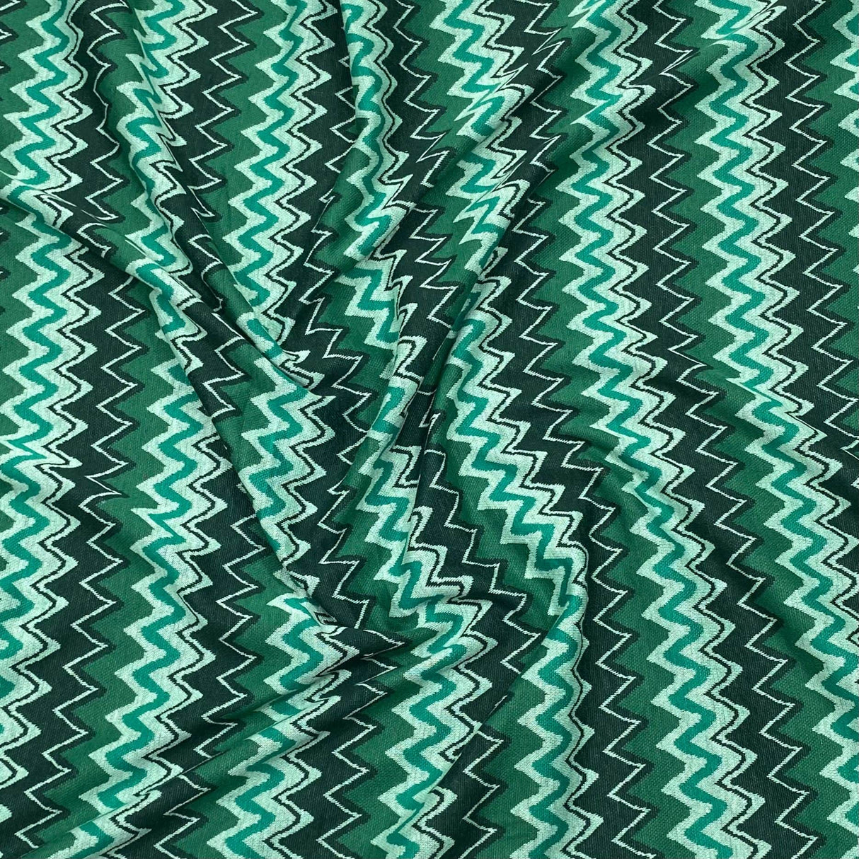 Pound A Metre 3 Metres 3 Metres Luxury Soft Printed Ponte Scuba - 55" Wide (Zigzag)