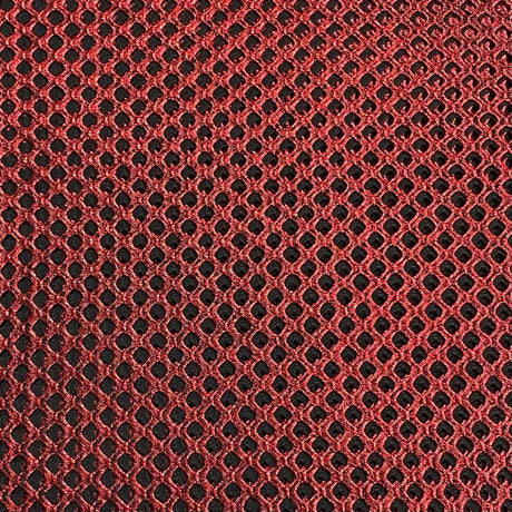 Pound A Metre 3 Metres Metallic Cutwork Jersey 60' wide (Red) (EOL)