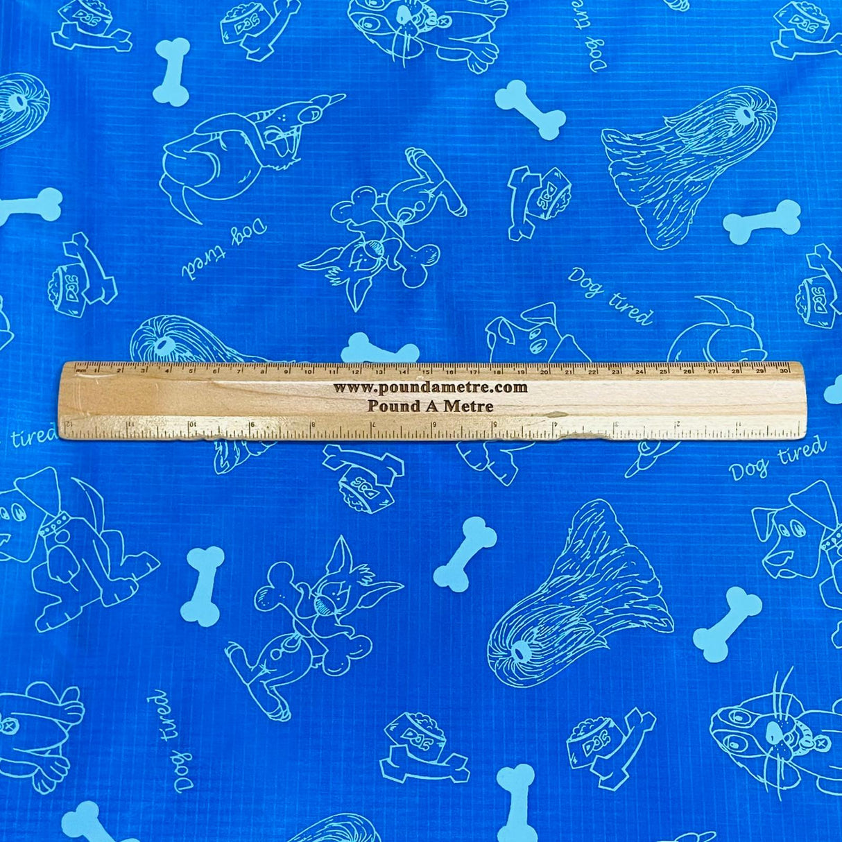 Pound A Metre 3 Metre 3 Metres Nylon Printed Lining 55" Wide - (Bones) (EOL)