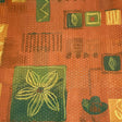 Pound A Metre 3 Metre 3 Metres Nylon Printed Lining 55" Wide - Orange (Black Friday Print Deals)