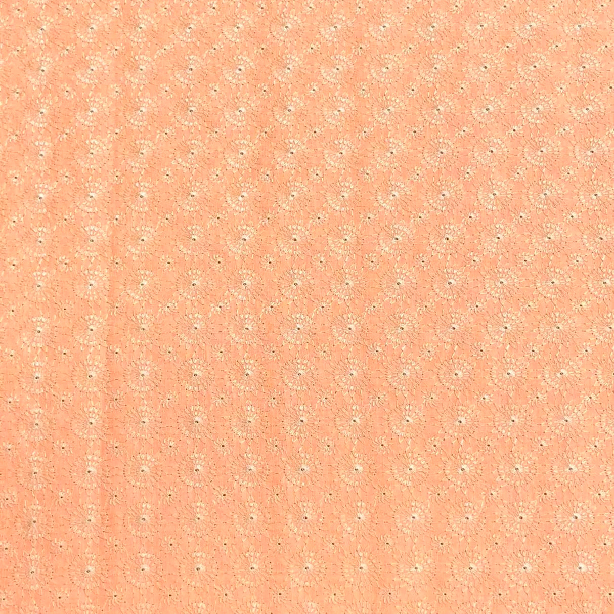 Pound A Metre 3 Metres Polyester Embroidery Cotton Fabric – 45" Wide (Orange Embroidery)