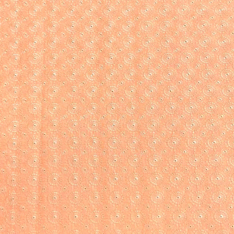 Pound A Metre 3 Metres Polyester Embroidery Cotton Fabric – 45" Wide (Orange Embroidery)