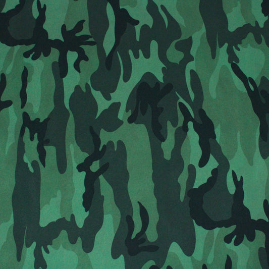 3 Metres Premium Camouflage Lycra Jersey- 55" Wide (Emerald & Black) - Pound A Metre