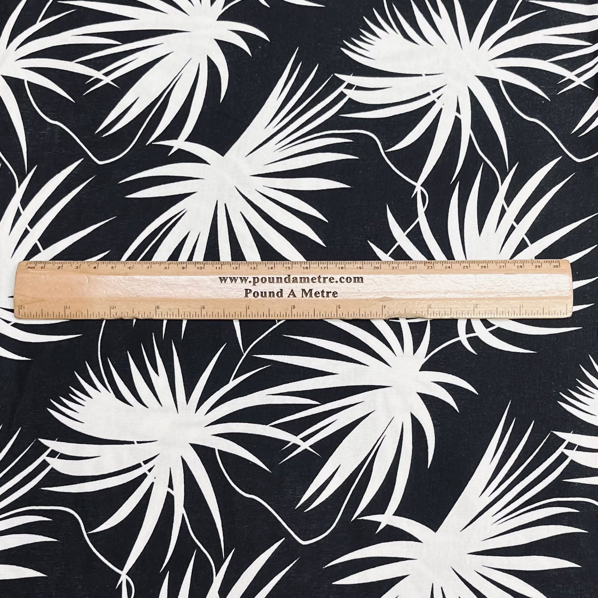 Pound A Metre 3 Metres, Premium Cotton-Feel Jersey Fabric – 55” Wide (Black & White)