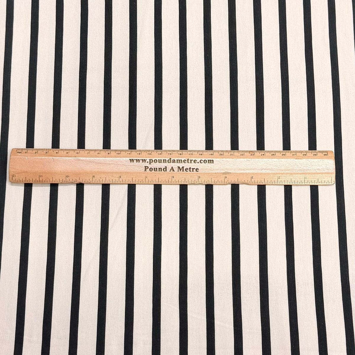 Pound A Metre 3 Metres, Premium Cotton-Feel Jersey Fabric – 55” Wide (Ivory & Black)