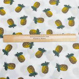 Pound A Metre 3 Metres, Premium Cotton-Feel Jersey Fabric – 55” Wide (Pineapple)