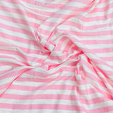Pound A Metre 3 Metres, Premium Cotton-Feel Jersey Fabric – 55” Wide (Pink & White)