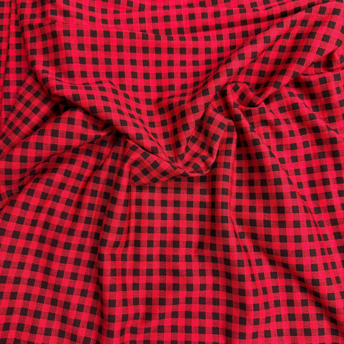 Pound A Metre 3 Metres, Premium Cotton-Feel Jersey Fabric – 55” Wide (Red & Black)