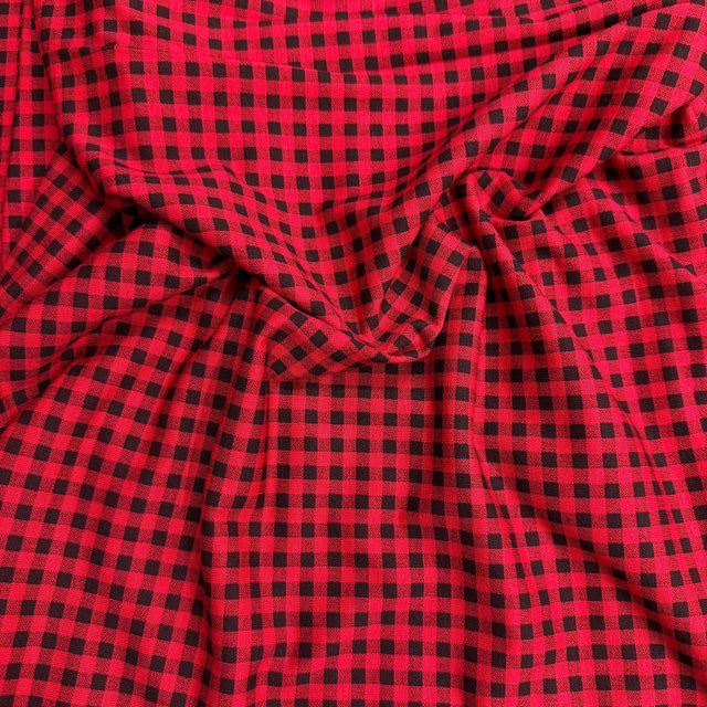 Pound A Metre 3 Metres, Premium Cotton-Feel Jersey Fabric – 55” Wide (Red & Black)