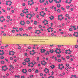 Pound A Metre 3 Metres Premium Cotton Jersey- 55'' Wide -(Cerise Floral)