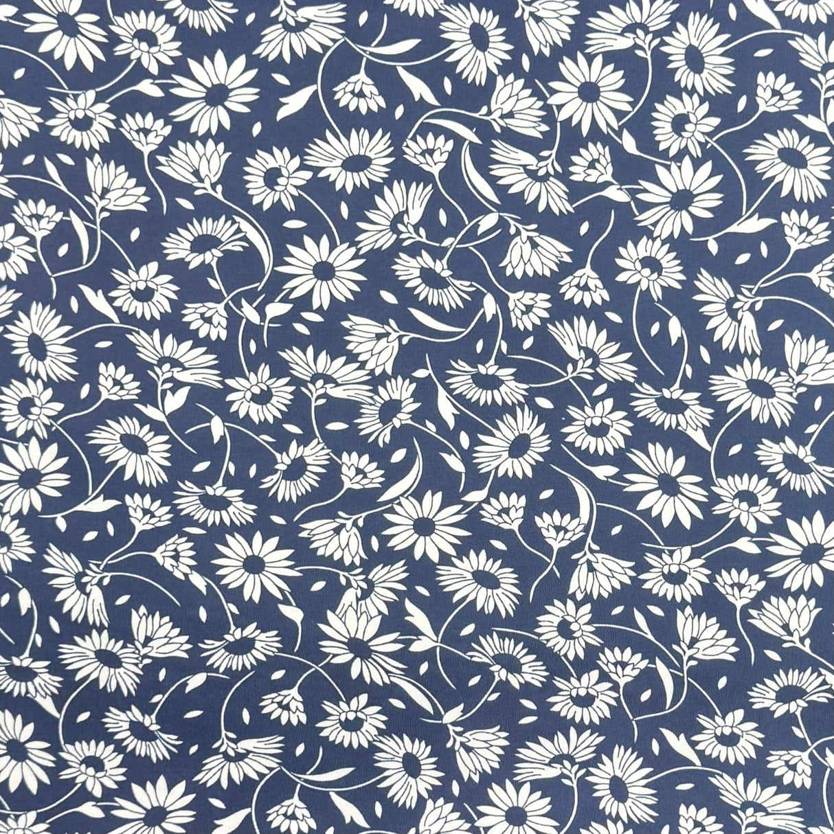 Pound A Metre 3 Metres Premium Cotton Jersey- 55'' Wide -(Navy Floral)