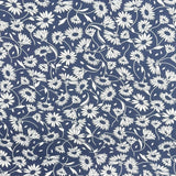 Pound A Metre 3 Metres Premium Cotton Jersey- 55'' Wide -(Navy Floral)