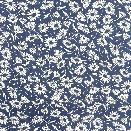 Pound A Metre 3 Metres Premium Cotton Jersey- 55'' Wide -(Navy Floral)